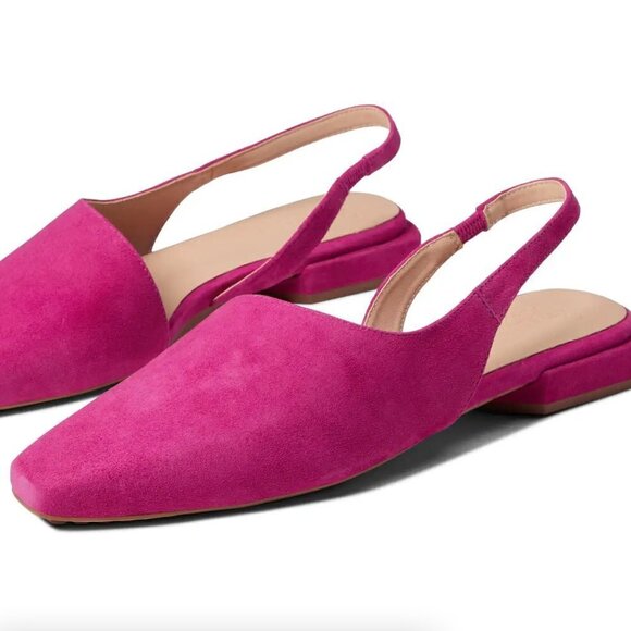 Naturalizer 27 EDIT Avrie Suede Slingback Block Heel Flats - Picture 7 of 9